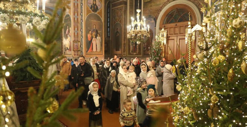 Праваслаўныя вернікі адзначылі Ражджаство Хрыстова
