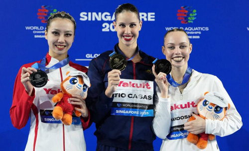 Belarus’ Khandoshka wins second medal at World Aquatics Championships in Singapore