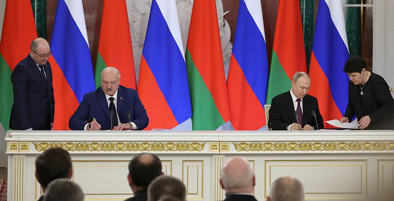 Па выніках перагавораў Прэзідэнты Беларусі і Расіі падпісалі сумесную заяву